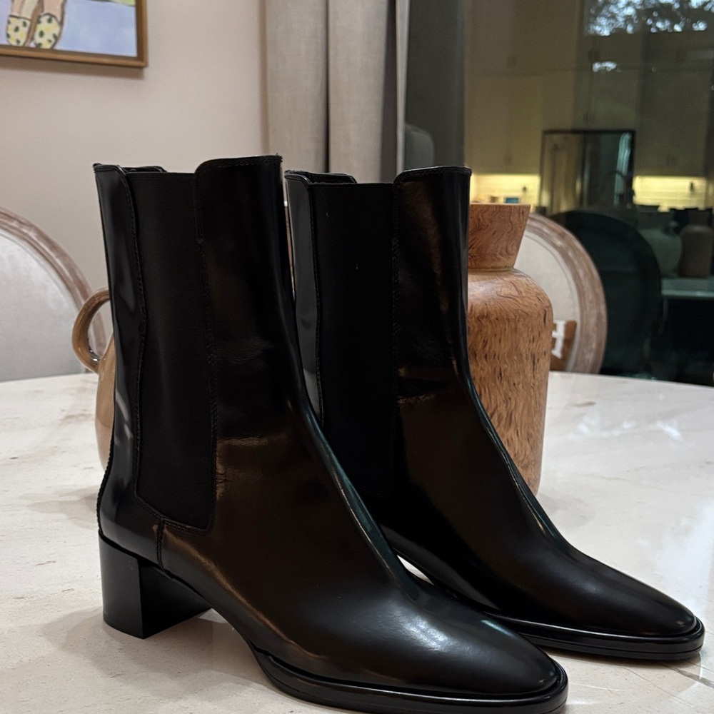 Elegant Black Women's Ankle Boots Massimo Dutti 41 nwt